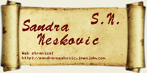 Sandra Nešković vizit kartica